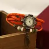 Relógio Fashion Punk Estilo Coreano Relógio Feminino Retrô Pulseira de Couro Genuíno Relógio de Pulso Apoio ao Estudante Lote Misto Reputação e Qualidade