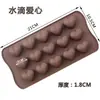 Molde para Assar DIY Dia dos Namorados Coração de Silicone Chocolate Resistente a Altas Temperaturas Silicone Gelatina Pudim Sabonete Artesanal Molde