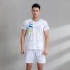 [Loja FeelTime Factory] Camisa de tênis de tênis de mesa respirável de secagem rápida masculina e feminina de manga curta