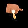 Simulación de mini comida, juego de pan, buñuelos, cuchara, tenedor, accesorios de resina, bricolaje, crema, pegamento, gota, pegamento, amasado, música, decoración