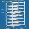 Carro pequeño para restaurante de hotel, carrito de platos de acero inoxidable de tres, cuatro o cinco niveles, carrito de servicio y estante de servicio elevado para restaurantes