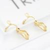 Diy joias acessórios cobre puro chapeado 14k ouro real earless ear clip coreano brincos artesanais material com clipe de orelha pendurado