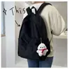 Mochila Estilo Japonés Estilo Sin Imprimir para Estudiantes Universitarias Estilo Coreano Ins Gran Capacidad Mochila Color Sólido para Estudiantes de Secundaria Mochila