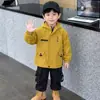 Chaqueta Cortavientos con Capucha para Niños Estilo Coreano Ropa Exterior de Moda Tendencia para Niños Traje de Montañismo Top para Bebé Comercio Exterior