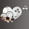 Espejo Acrílico para Hogar Transfronterizo Personalizado Tridimensional Autoadhesivo Adhesivo de Pared Espejo Corazón Adhesivo Espejo Pintura Decorativa Pared de Fondo
