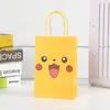 Bolsa de Papel Kraft de Pikachu Expresión de Dibujos Animados Bolsa de Regalo de Pokemon Cumpleaños Infantil Fiesta Festiva Bolsa de Mano Fabricante