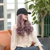 Peluca con Gorra para Mujer, Desmontable, Varios Estilos y Colores, Piezas de Peluca de Velcro, Gorra de Peluca Moderna y Versátil, Stock Listo de Fábrica