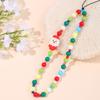 Amor nueva cadena de teléfono navideña accesorios diy arcilla blanda navideña cuerda para teléfono móvil cuerda de mano de cuentas hechas a mano