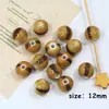 Amor Estrella de Cinco Puntas Luna Estampado Colorido Cuentas Redondas DIY Cadena para Teléfono Móvil Llavero Cadena para Joyería Cuenta Suelta Material para Bolígrafo