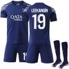 2024-25 Nuevo Traje Deportivo 10 Dembele Ropa de Fútbol de Club 30 Messi París Tres de Visitante