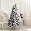 Árbol de Navidad Artificial de PVC Modelo Nuevo Transfronterizo Decoraciones Navideñas Adornos Grandes de Árbol de Navidad Flocado para Habitación de Hotel