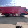 Fornecimento de Caminhões Contêineres Howo do Exterior, Caminhões Baú de Transporte Logístico com Oito Rodas Traseiras, Contêineres de 9,6m