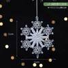 Navidad Transfronteriza Nuevo Colgante Acrílico Transparente con Lentejuelas Reno Copo de Nieve Árbol de Navidad Adornos de Decoración Festiva