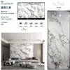 Pared de Fondo de TV de Piedra Sinterizada 1200x2700 Encimera de Piedra Sinterizada Baldosa de Mármol Blanco Veta Continua Piedra Sinterizada al por Mayor