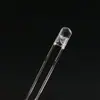 Solo pin original 3MM/F3 inserción recta cabeza redonda sin fin LED perla de lámpara diodo emisor de luz verde esmeralda blanco 10