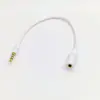 Cable de Extensión de Audio Macho de 3.5 a Hembra de 3.5 Cuatro Secciones Chapado en Oro 20 cm Cable Macho y Hembra de Audio