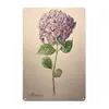 Retro americano planta de flor de hortênsia conhecimento de flores pintura em lata comércio exterior transfronteiriço bar sala de estar jardinagem pátio pintura decorativa