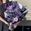 Papel Tie-Dye de Alta Qualidade com Padrão de Pedra, Papel com Textura Degradê, Flores de Tinta Flutuante, Papel de Embrulho para Buquê, Material para DIY