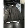 Jaqueta cleanfit azul escuro oversized com gola alta masculina outono marca da moda toque de alta qualidade peso pesado curta jaqueta baseball corta-vento