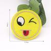 Parche de Tela Bordado con Expresión de Cara Sonriente al por Mayor Parche Bordado a Computadora Aplique Decorativo para Ropa Bolsa Accesorios de Ropa