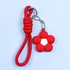 Colgante de Taza de Agua de Goma Suave de PVC Colgante de Flor Colorida Dopamina Llavero DIY Adorno de Flor Pequeña