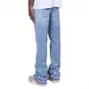 Amazon 2026 Jeans de Verano Nuevos para Hombre Rectos Ajuste Delgado Versátiles Pantalones Casuales de Calle Hip-Hop Americano Venta al por Mayor