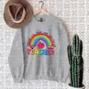 Moletom com Capuz Moda Feminina Lápis Arco-Íris Professor