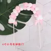 Decoración para pastel de cumpleaños, enchufe, bola de pelo rosa azul, arco, escena de amor, fiesta, tarjeta de pastel de cumpleaños