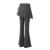 Pantalones Acampanados de Yoga para Entrenamiento Pilates para Mujer, de Cintura Alta, Adelgazantes, Deportivos Largos Dos en Uno para Gimnasio y Correr en Primavera