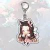 Llavero Acrílico de Demon Slayer, Nichirin, Nezuko, Colgante Acrílico de Giyu, Accesorios Periféricos de Anime