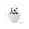 4 creativas cáscaras de huevo lindo bebé panda bebé DIY hecho a mano micro paisaje jardinería muñeca adornos