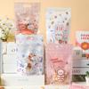 Bolsa autosellable con dibujos animados, bolsa crujiente con copos de nieve, bolsa para hornear galletas, turrón, bolsa independiente, bolsa para dulces, bolsa sellada con cremallera