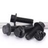 Tornillos de alta resistencia grado 10.9 con brida dentada M6~M16 Galvanizado Negro Cabeza Hexagonal Externa con Brida Estándar de Guangdong Gbwm