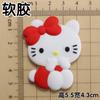 Kk Pajarita de Gato Gato Pvc Pegamento Suave Accesorios DIY Funda para Teléfono Móvil Bolso Zapatos Pegamento Crema Horquilla Vaso Termo Accesorios