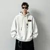 Nova coleção outono e inverno: moletom com capuz forrado de fleece masculino, modelagem solta, moderno, casual e adequado para sobreposição, perfeito como agasalho de inverno para adolescentes