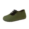 Zapatos verdes para mujer que aumentan la altura, nuevo estilo otoño 2026, adecuados para combinar con faldas, mocasines sin cordones, zapatos retro tipo Birkenstock
