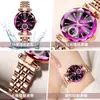 Reloj Fansichen para Mujer con Diseño de Tres Agujas, Multifuncional de Acero Inoxidable Resistente al Agua Color Oro Rosa para Mujer, Reloj Resistente al Agua para Mujer