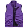 Chaleco para Hombre para Primavera, Verano, Otoño, Talla Grande, Corte Holgado, Cuello Alto, Ropa de Trabajo, Chaqueta sin Mangas Casual para Pesca al Aire Libre
