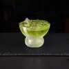 Taza de Vidrio Transparente Ligera de Boca Ancha Taza para Bebidas Taza de Té Café Latte Jugo Taza Especial Fría Creativa para Bebidas
