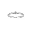 Joyería Plata de Ley S925 Circonita Cúbica 5A Anillo de Banda Delgada con un Solo Diamante para Mujer Lujo Ligero Fuente de Fábrica Exquisito de Nicho Lujo Ligero Sensación de Alta Gama
