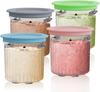 Juego de vasos para helado de cuatro piezas compatible con la máquina para helado Ninja Creami Breeze NC100/NC200