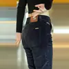 Calça Casual de Veludo Cotelê para Homens, Primavera e Outono, Corte Slim Reto, Novo Estilo 2026, Calça Longa Elástica com Forro de Fleece para Negócios
