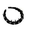 Diadema de terciopelo con cristales y dientes, estilo nuevo de principios de otoño, estilo coreano, diadema antideslizante para mujer