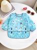 Nuevos Baberos Estilo Japonés para Bebés, Batas Impermeables de Manga Larga para Todo el Cuerpo para Niños, Ropa Reversible para Pintar para Niños y Niñas