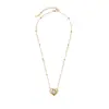 Collar de Acero Inoxidable con Forma de Corazón y Circonita Estilo Ins Transfronterizo con Luz de Diamante Lujo Ligero Diseño Exquisito de Nicho Cadena para Clavícula que No se Desvanece