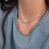Collar de Estrella Rosa Dulce de Amor para Mujer, Pulsera de Moda y Elegante, Versátil Nuevo Accesorio de Cadena para Clavícula