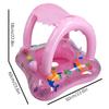 Nuevo Asiento Inflable con Toldo, Nuevo Asiento para Niños, Anillo de Natación para Bebés, Media Capota de Protección Solar, Juguete Acuático