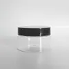 Tapa de Aluminio Transparente Frasco Sellado Botella PET Boca Ancha 100ml Botella de Plástico Envase para Polvo de Mascarilla Caja para Crema