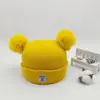 Gorros de Tricô para Meninos e Meninas, Gorros de Bebê, Gorros de Tricô de Lã, Gorros Quentinhos de Bebê com Pompons e Proteção para Orelhas para Crianças