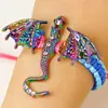 Broche de Dragón de Esmalte Colorido Retro Popular Transfronterizo Europeo y Americano para Mujeres y Hombres, Pin Accesorio para Traje, Collar